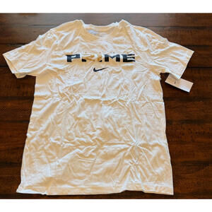 Nike Coach Prime Deion Sanders Core Cotton Tee - White - Men’s Small **NEW**